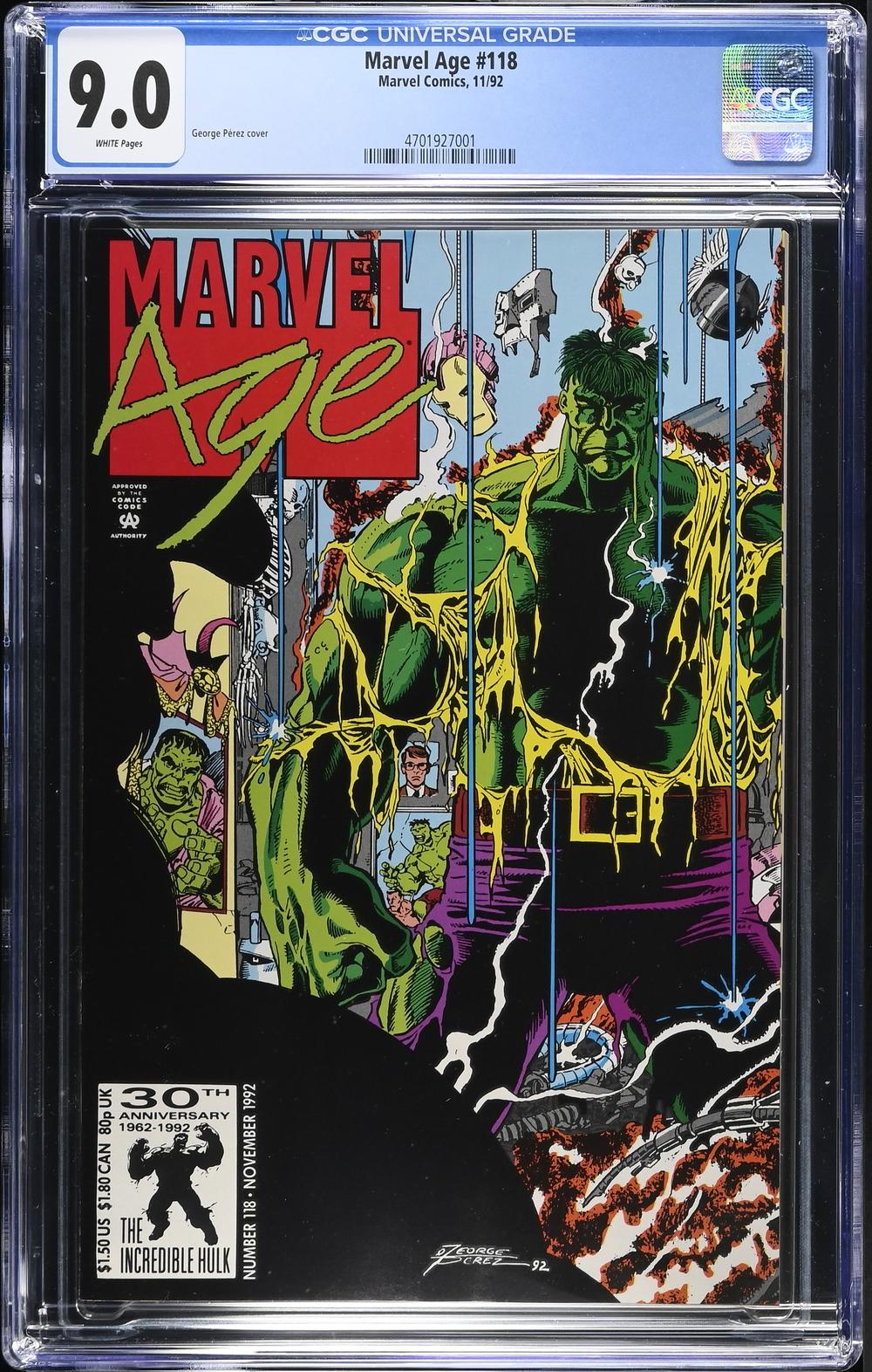 11/92 Marvel Age - Marvel Comic CGC-COMIC 9.0 VF/NM